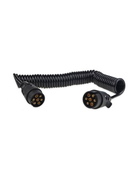 Cablu electric pentru remorca spiralat cu prize 7PIN 12V 6m