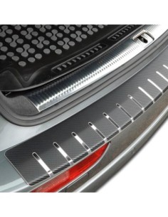 Folie protectie portbagaj in doua straturi, Crom si Carbon 3D Negru 83 x 7,5cm