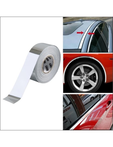 Rola folie crom pentru colantare bandouri sau ornamente auto 150 x 4cm