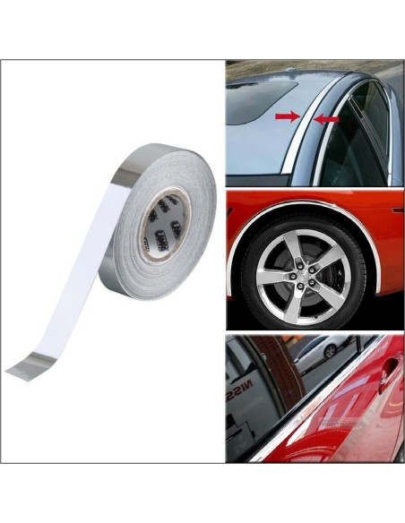 Rola folie crom pentru colantare bandouri sau ornamente auto 150 x 2cm