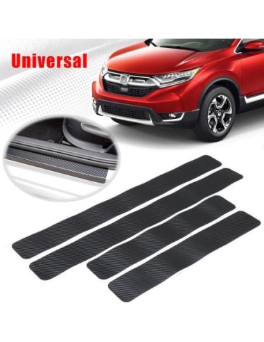 Set 4 bucati protectie praguri Carbon 3D Universal culoare neagra