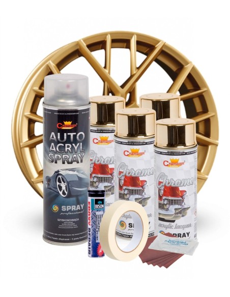 |AutoNeo.roKit complet reparatie si vopsire jante culoare Auriu Metalic, V4