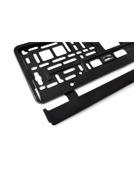 Suport numar inmatriculare negru 52.3 x 11cm