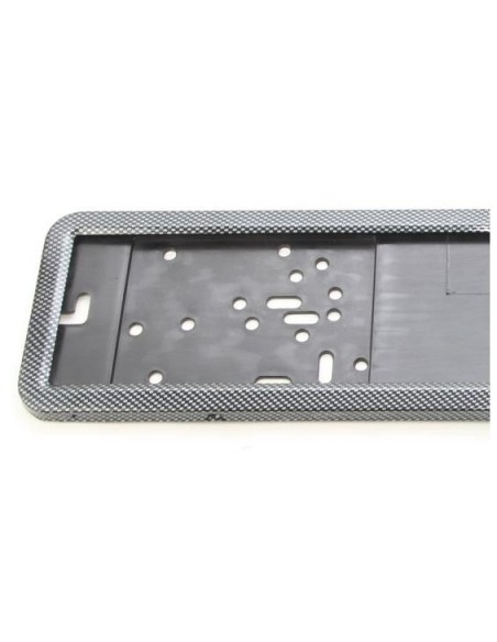 Suport numar inmatriculare INOX + finisaj CARBON, LPF 002