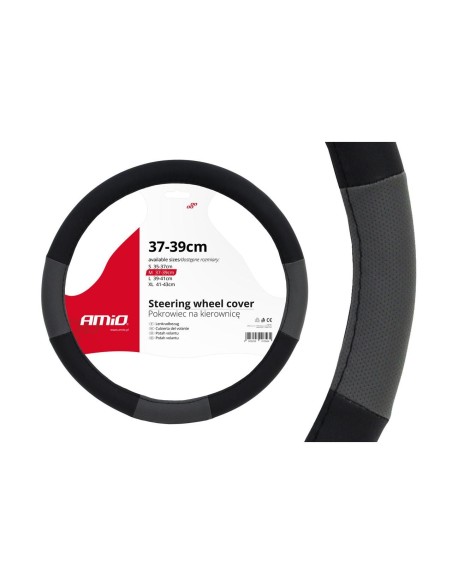 Husa volan negru + gri SWC-05-M (37-39cm)