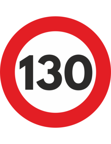 Autocolant Sticker "Limita Viteza" Reflectorizant - 130km/h