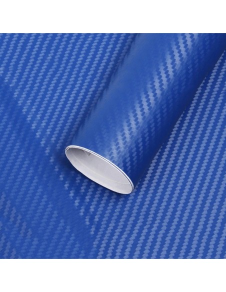 Folie colantare auto Carbon 3D - Albastru (3m x 1,27m)