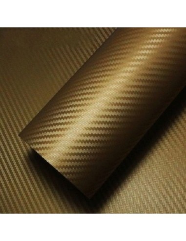 Folie colantare auto Carbon 3D - Gold (3m x 1,27m)