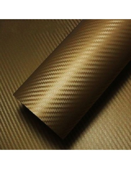 Folie colantare auto Carbon 3D - Gold (3m x 1,27m)