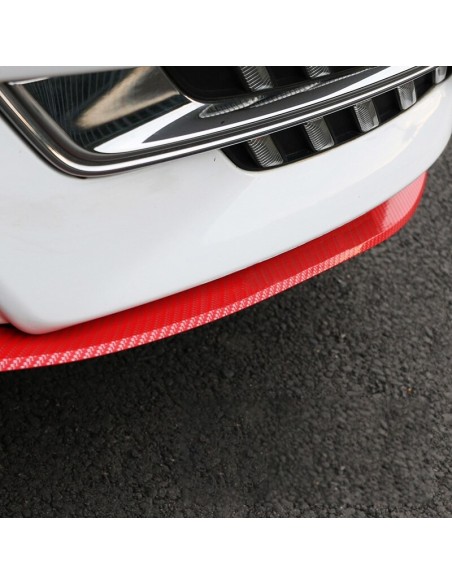 Protectie spoiler, prelungire bara fata/spate din cauciuc, culoare CARBON Rosu