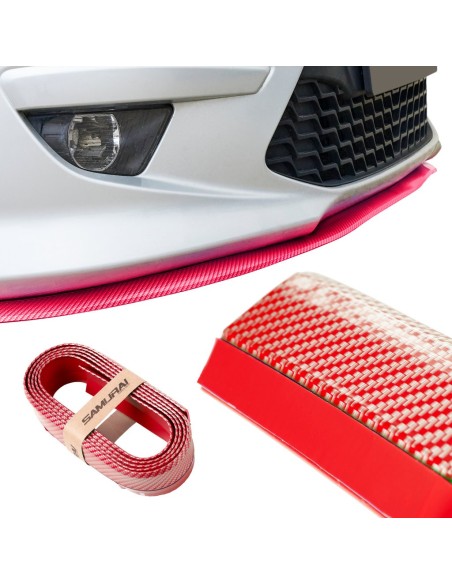 |AutoNeo.roProtectie spoiler, prelungire bara fata/spate din cauciuc, culoare CARBON Rosu