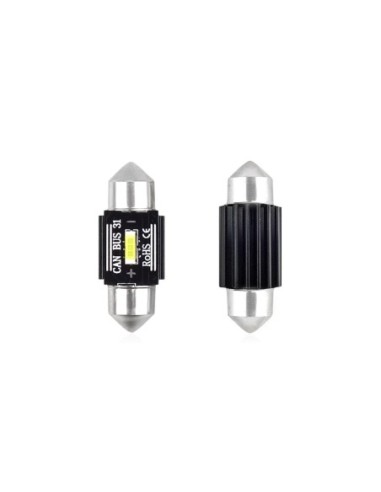 Set becuri auto cu LED CANBUS sofit C5W 1 SMD 31mm Alb 12/24V