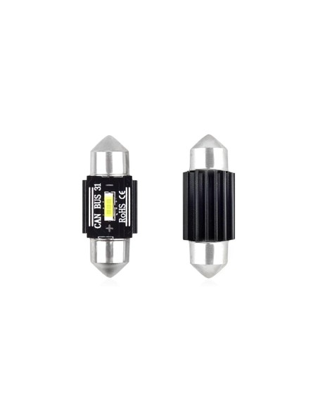 Set becuri auto cu LED CANBUS sofit C5W 1 SMD 31mm Alb 12/24V