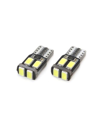 Set becuri auto cu LED CANBUS T10 W5W 6 SMD Alb 12V