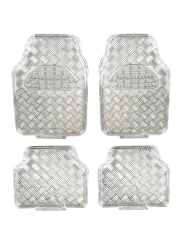 Covorase Auto Universale, model Diamond, culoare Crom Argintiu
