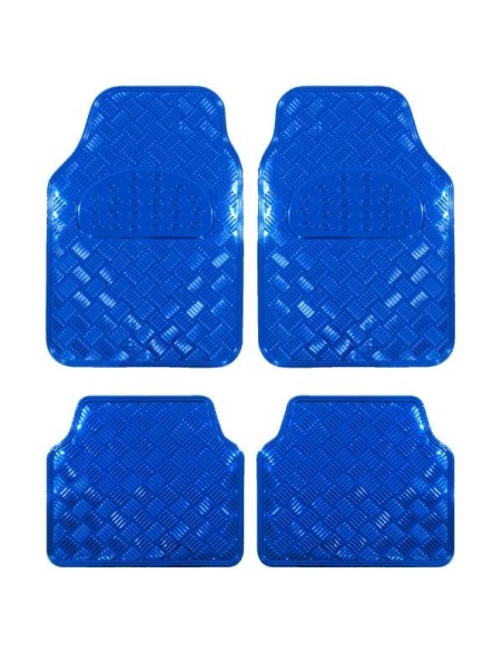 Covorase Auto Universale, model Diamond, culoare Crom Albastru