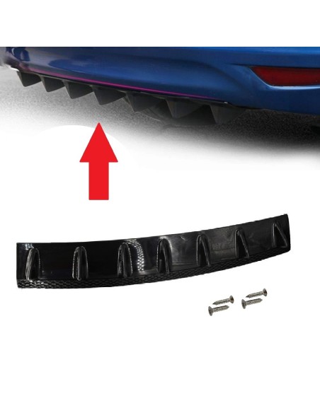 Ornament Tuning Spoiler cu 7 aripioare, lungime 85 cm, culoare Negru