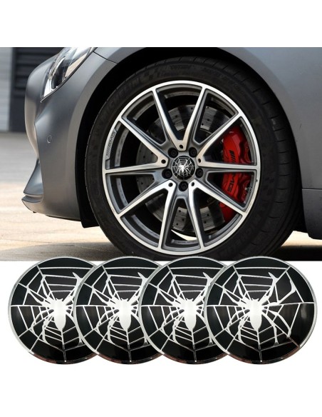 Set 4 buc. ornament central janta, model "Spider", diametru 5cm