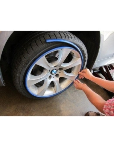 |AutoNeo.roSet protectie jante, calitate Premium, 4 inele din plastic, culoare ROSU