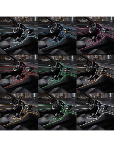 |AutoNeo.roFir Neon Auto "EL Wire" culoare Rosie, lungime 1M, alimentare 12V, droser inclus