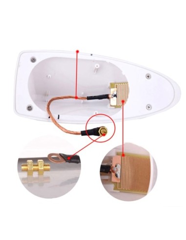 |AutoNeo.roAntena auto activa AM - FM tip "SHARK TAIL" culoare GOLD