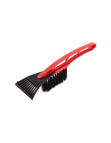 Racleta curatare zapada cu perie, ergonomica, neagra cu maner rosu