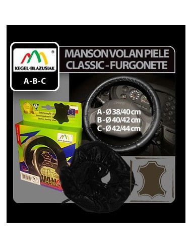|AutoNeo.roManson volan piele furgoneta Classic - Kegel - A - Ø 38-40cm - Negru