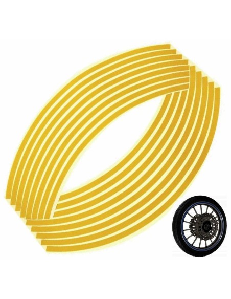 |AutoNeo.roSet 16 ornamente Reflectorizante pentru jante auto, moto, culoare Galben