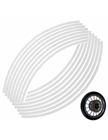 |AutoNeo.roSet 16 ornamente Reflectorizante pentru jante auto, moto, culoare Argintiu