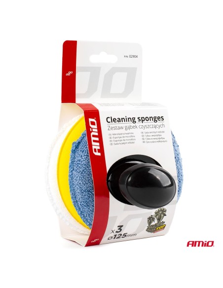 |AutoNeo.roSet bureti pentru curatare, polisare si slefuire, 3 x 125 mm, cu maner