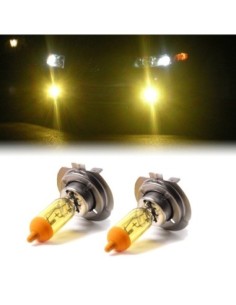 Set 2 becuri H7 pentru proiectoare de ceata, culoare galbena, 12V, 55W