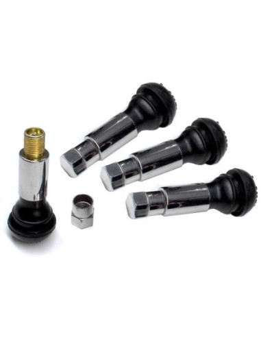 |AutoNeo.roSet 4 Valve Metalice Cromate cu capac hexagonal