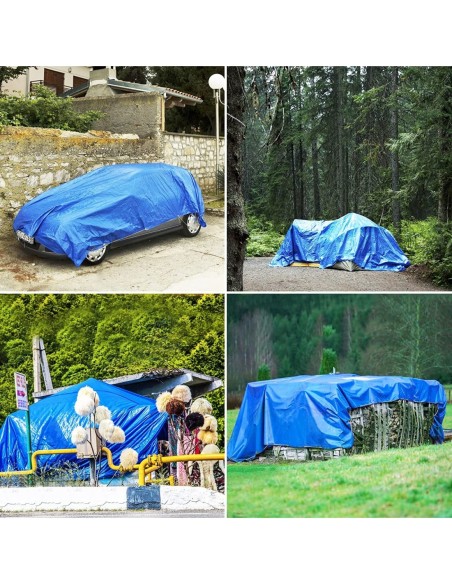 |AutoNeo.roPrelata Impermeabila cu ochiuri metalice de prindere, dimensiune 3,0m x 4,0m, densitate 80g/m2, culoare albastra