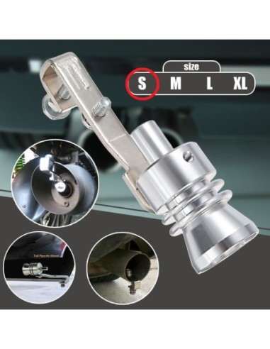 Fluier din aluminiu pentru toba marime S, compatibil cu motoare intre 1000 - 1600 cc