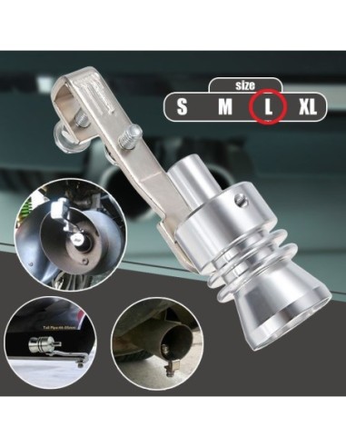 Fluier din aluminiu pentru toba marime L, compatibil cu motoare intre 2000 - 2400 cc