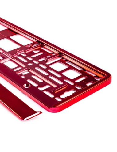 |AutoNeo.roSuport numar inmatriculare din plastic, calitate Premium, culoare ROSIE