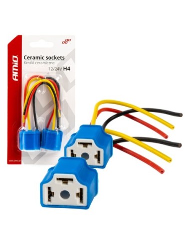 |AutoNeo.roSet 2 mufe ceramice soclu H4, rezistente termic, 12-24V
