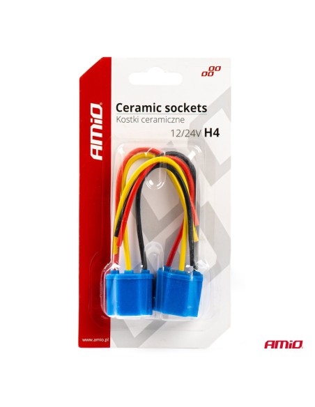 |AutoNeo.roSet 2 mufe ceramice soclu H4, rezistente termic, 12-24V