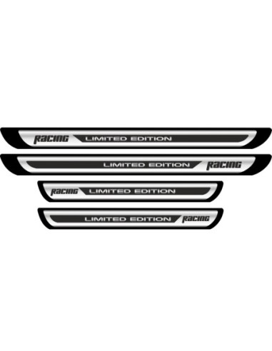 |AutoNeo.roSet 4 bucati Protectii Praguri din autocolant Crom - Racing Limited Edition