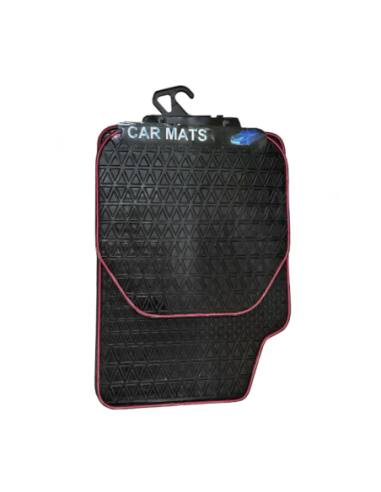 |AutoNeo.roCovorase Auto Universale, din cauciuc sintetic moale, culoare Neagra cu dunga Rosie