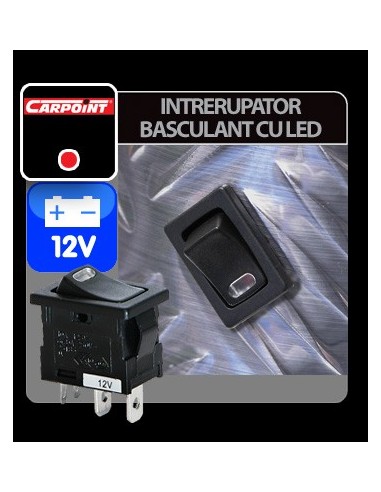 |AutoNeo.roIntrerupator basculant cu LED 12V - Rosu