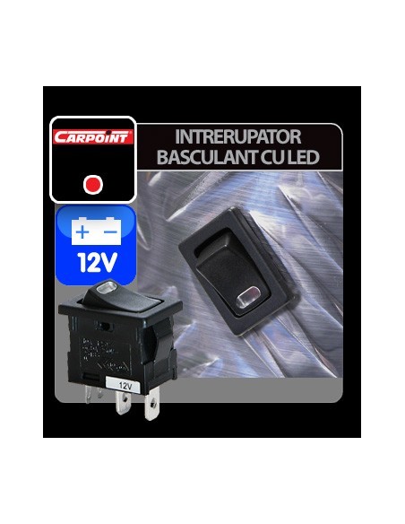 |AutoNeo.roIntrerupator basculant cu LED 12V - Rosu