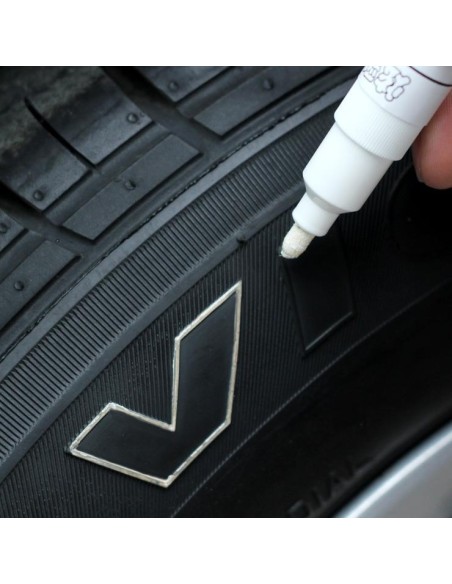 |AutoNeo.roMarker Permanent pentru anvelope, rezistent la apa, culoare ALBA