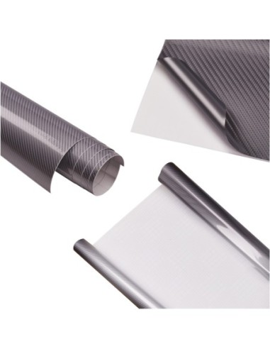 |AutoNeo.roFolie colantare auto Carbon 5D Lacuit Argintiu (3,0m x 1,52m)