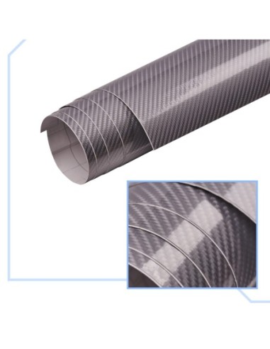 |AutoNeo.roFolie colantare auto Carbon 5D Lacuit Argintiu (3,0m x 1,52m)