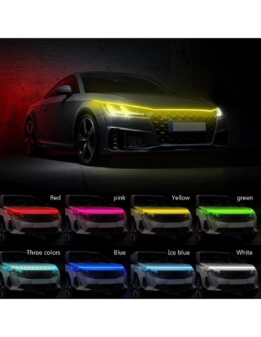 |AutoNeo.roBanda LED iluminare capota, tensiune 12V, lungime 180cm, lumina Multicolora, RGB