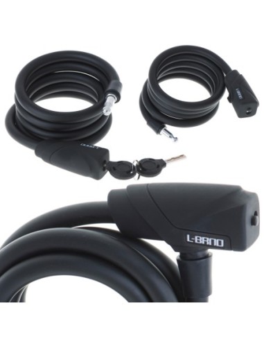 |AutoNeo.roAntifurt bicicleta, Dispozitiv de blocare biciclete, spiralat, cu cheie, lungime 150cm, culoare Neagra