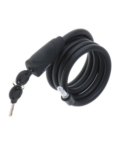 |AutoNeo.roAntifurt bicicleta, Dispozitiv de blocare biciclete, spiralat, cu cheie, lungime 150cm, culoare Neagra