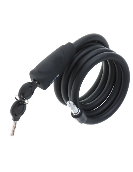 |AutoNeo.roAntifurt bicicleta, Dispozitiv de blocare biciclete, spiralat, cu cheie, lungime 150cm, culoare Neagra