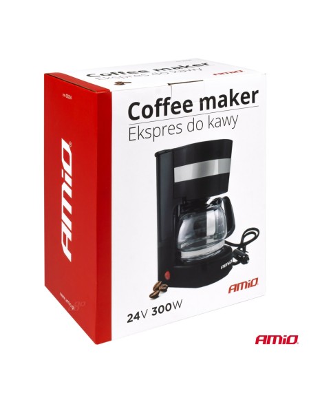 |AutoNeo.roCafetiera auto pentru TIR, Camion, Autocar, alimentare 24V, putere 300W, volum 650ml